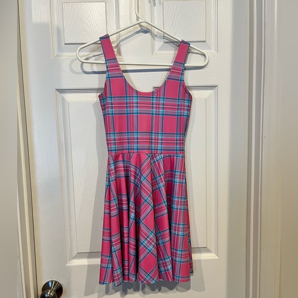 Black Milk Clothing Tartan Barbie Scoop Skater Dress XS